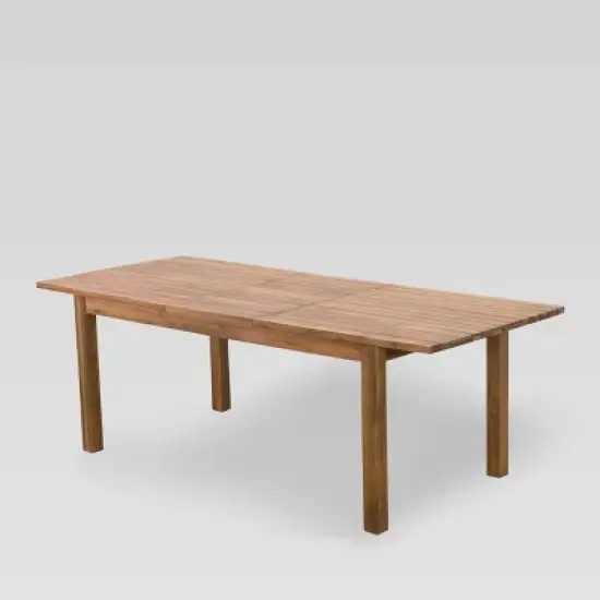 Wilson 7pc Acacia Wood Dining Set with Expandable Dining Table - Teak - Christopher Knight Home image {4}