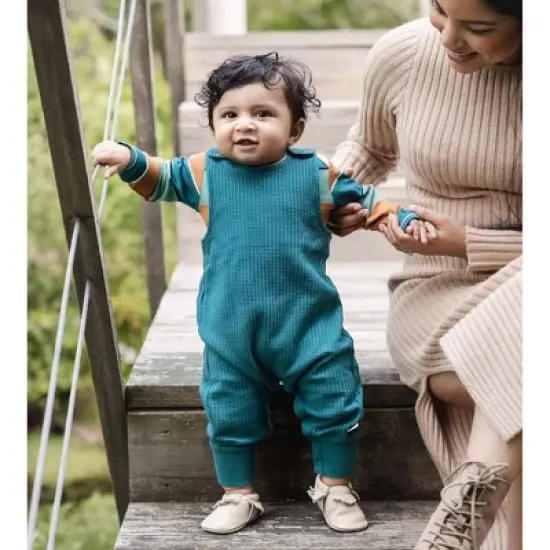 Burt's Bees Baby&reg; Boys' Thermal Jumpsuit and Striped Bodysuit Set image {2}