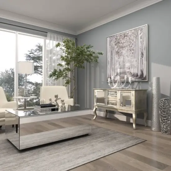 Glam Mirrored Sideboard Silver - Olivia & May image {36}