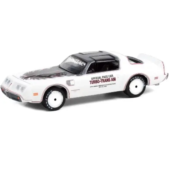 1980 Pontiac Firebird T/A White Official Pace Car "64th Annual Indianapolis 500 Mile Race 1/64 Diecast Model Car by Greenlight image {1}