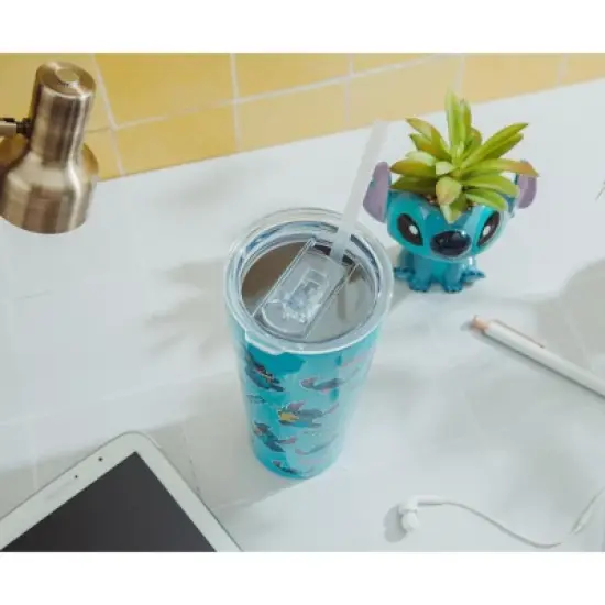 Silver Buffalo Disney Lilo & Stitch Snack Toss Double-Walled Stainless Steel Tumbler image {4}