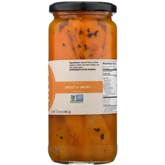 Divina Roasted Yellow Peppers - Case of 6/16.2 oz image {4}