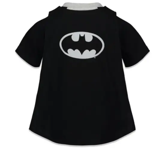 DC Comics Justice League Batman Superman The Flash Costume T-Shirt Capes and Masks Mask 7 Piece Outfit Set Toddler image {5}