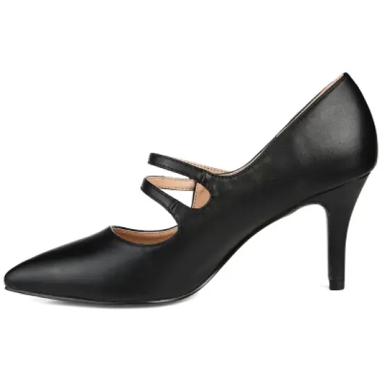 Journee Collection Womens Sidney Pointed Toe Mid Heel Pumps image {1}