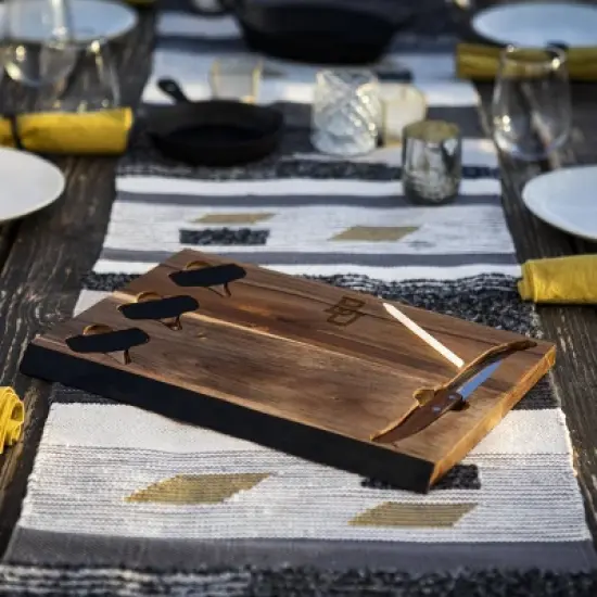 NCAA Baylor Bears Delio Acacia Wood Cheese Cutting Board and Tool Set image {2}