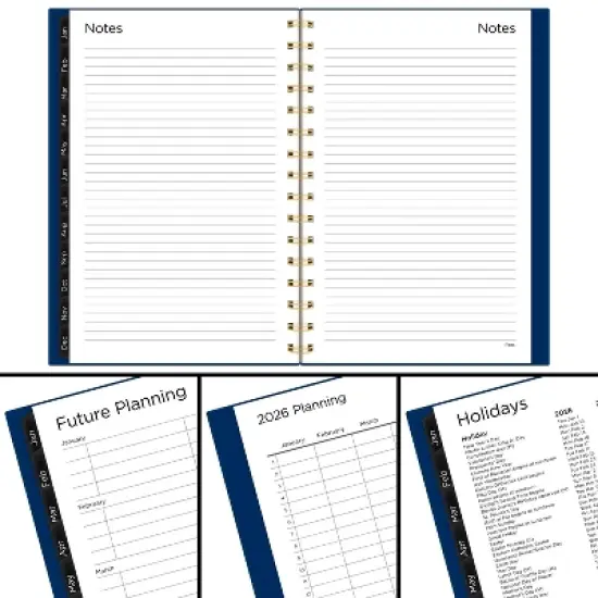Mead 2025-2026 8.5"x6.375" Basic Small Navy Blue Planner image {2}