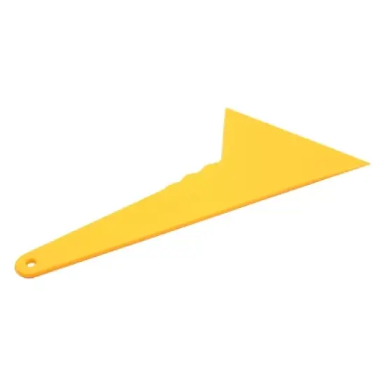 Unique Bargains Plastic Car Window Sticker Vinyl Film Scraper Squeegee Cleaning Tool Yellow 1 Pc image {1}