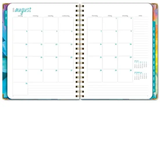 Global Printed Products Hardcover AY 2025-2026 Fashion Planner - 8.5"x11" (Rainbow Petals) image {1}