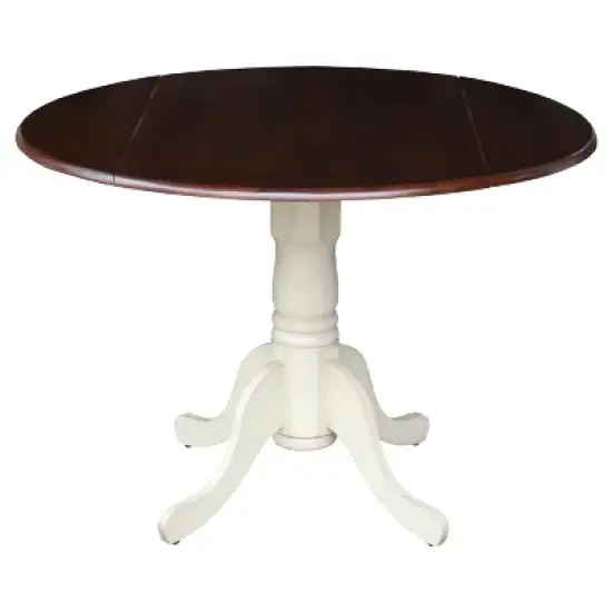 42" Mason Round Dual Drop Leaf Dining Table - International Concepts image {18}