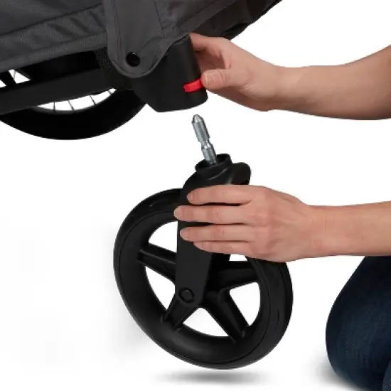 Radio Flyer Duoflex Bike Trailer to Stroller - Gray/Red/Black image {10}