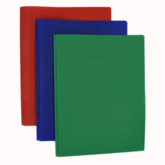 Smead Poly Two-Pocket Folder with Tang Style Fasteners, Letter Size, Assorted Colors, 6 per Pack (87745) image {3}