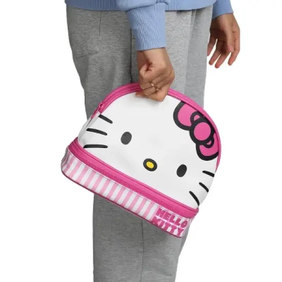 Hello Kitty Big Face Pink Zippered Dome Cosmetic Case image {6}