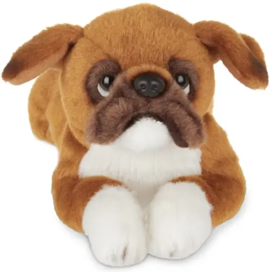 Bearington 8" Boxer Dog Stuffed Animal: Brown and White Plush, Premium Fill, Realistic Breed Details, For Ages 3-14 image {6}