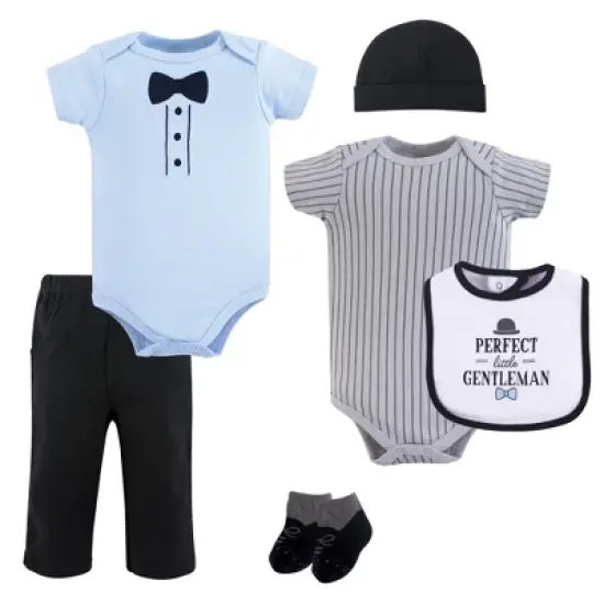 Hudson Baby Infant Boy Cotton Layette Set, Little Gentleman image {2}