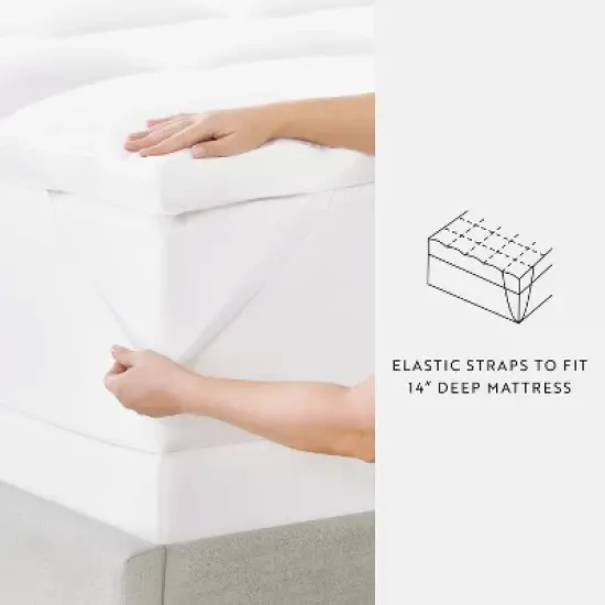 Ultra Soft Mattress Topper, 3"  Overfilled Down Alternative Pad - Becky Cameron image {1}