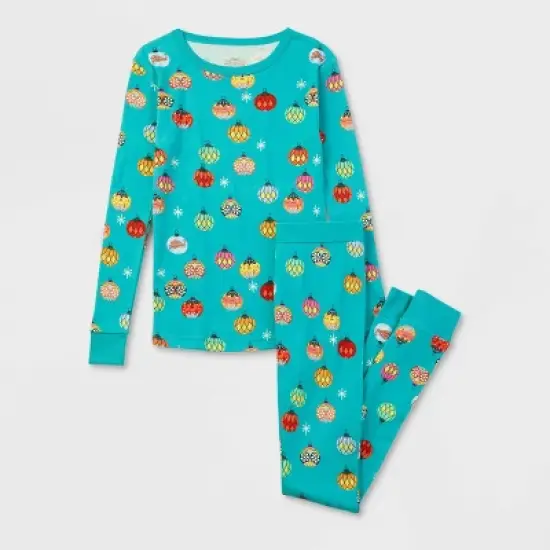 Kids' Feliz Navidad Matching Family Pajama Set - Wondershop&trade; with Dia Pacheco Blue image {1}