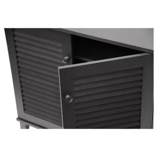 Coolidge Shoe - Storage Cabinet - Espresso - Baxton Studio image {3}