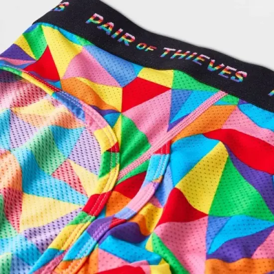 Pair of Thieves Men's Rainbow Abstract Print Super Fit Briefs - Red/Blue/Green image {3}