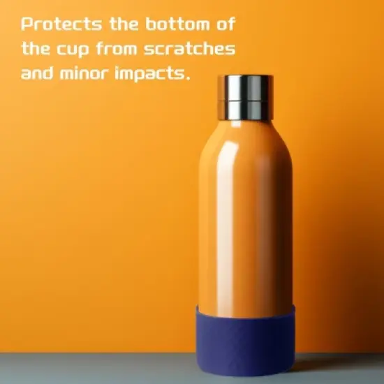 Unique Bargains Silicone Anti-Slip Protective Reusable Water Bottle Boot 2 Pcs image {3}