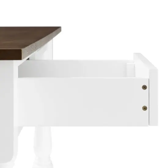 Caitlyn Wood Top Kitchen Island White/Dark Brown - Crosley image {13}