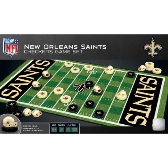 MasterPieces Officially licensed NFL New Orleans Saints Checkers Board Game for Families and Kids ages 6 and Up image {5}