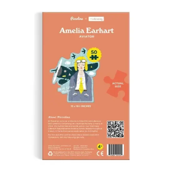 Piccolina Amelia Earhart Kids' Jigsaw Puzzle - 50pc image {5}