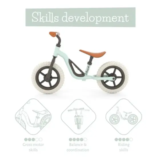 Chillafish Charlie Breeze 10" Kids' Balance Bike - Mint Green: Adjustable Handlebar & Seat image {8}