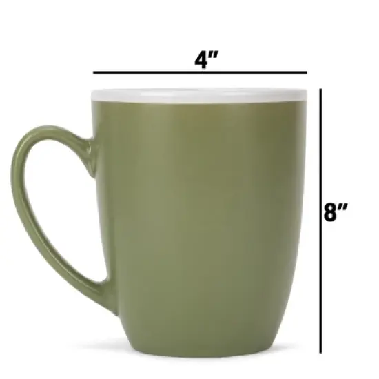 Elanze Designs Solid Color Warm Red Orange Yellow 16 ounce Matte Ceramic Mugs Assorted Set of 4 image {3}