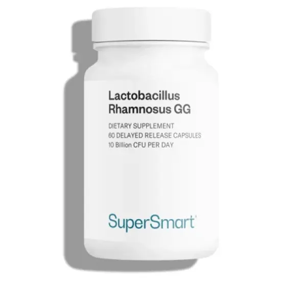 SuperSmart Lactobacillus Rhamnosus GG 10 Billion CFU per Day (LGG Probiotic with Inulin) | Non-GMO & Gluten Free - 60 Delayed Release Capsules image {8}