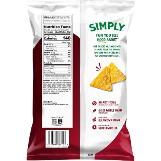 Simply Nacho Tortilla Chips Doritos White Cheddar - 7.5oz image {1}