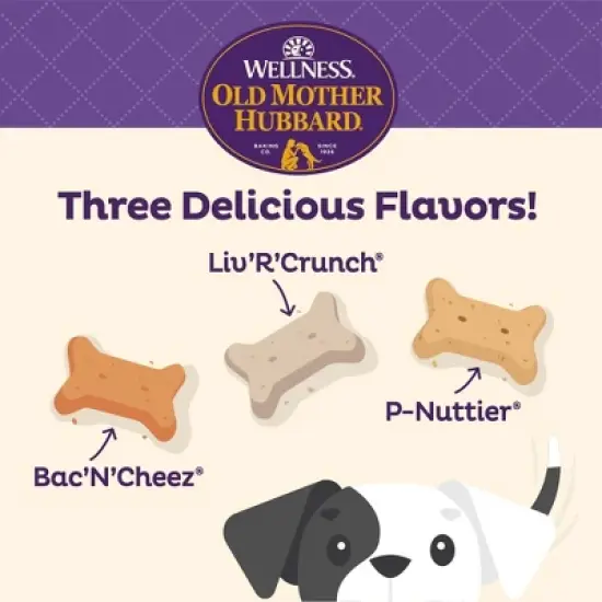 Old Mother Hubbard by Wellness - Extra Tasty Assortment Mini with Carrot, Apple, Liver, Cheese, Peanut Butter and Bacon Flavor Dog Treats - 20oz image {2}