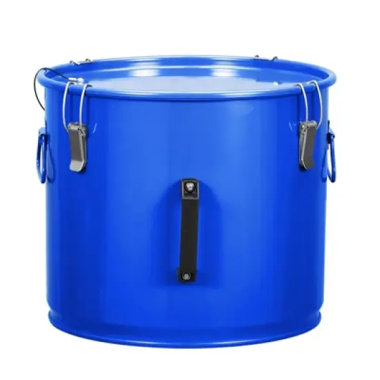 Fryer Grease Bucket 10 Gal Oil Disposal Caddy Steel Fryer Oil Bucket with Rust-Proof Coating Lid Lock Clips Filter Bag Oil Transport Container image {7}
