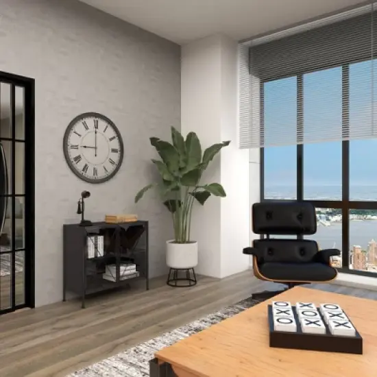 Industrial Metal Cabinet Black - Olivia & May image {14}