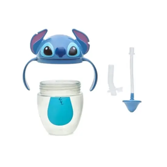 The First Years Disney 7oz Stitch Spill Proof Weighted Straw Trainer Sippy Cup - 6 Months+ image {4}