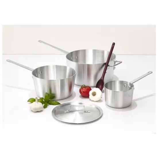Winco Tapered Sauce Pan, Aluminum image {3}