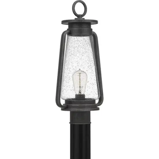 Quoizel Lighting Sutton 1 - Light Post Light in  Speckled Black image {1}