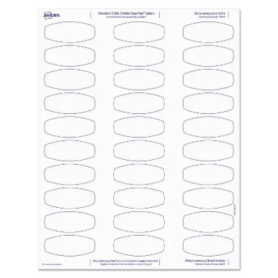 Avery Big Tab White Label Tab Dividers 5-Tab Letter 14434 image {6}
