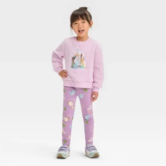 Toddler Girls' Disney Princess Solid Top and Bottom Set - Purple image {3}