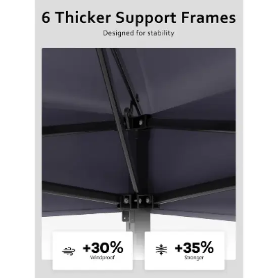 11x11 Pop Up Canopy Tent with Mosquito Netting, Outdoor Canopy Shelter Gazebo Easy Setup, Water & UV Resistant for Garden, Party, Outdoor image {4}