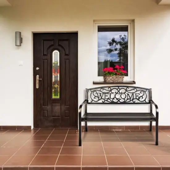 Costway Garden Bench Outdoor Furniture Porch Path Loveseat Chair image {3}