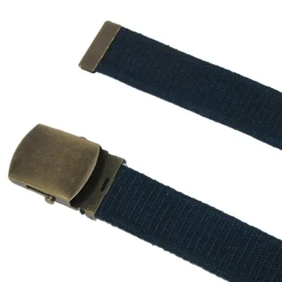 CTM Cotton Web 1.5 Inch Adjustable Military Buckle Belt image {1}