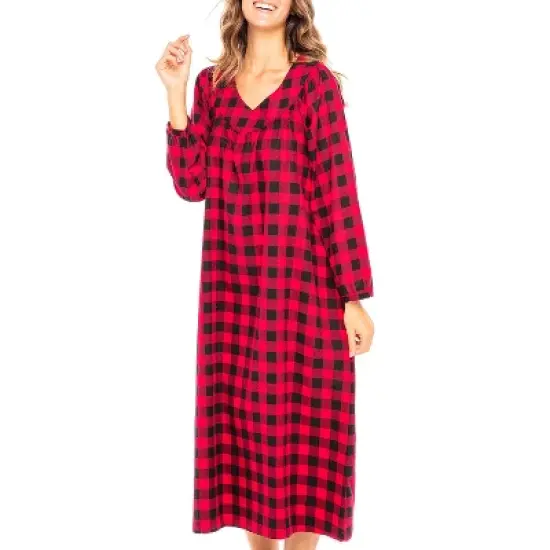 Women's Cotton Flannel Nightgown, Long Soft Sleep Dress image {5}