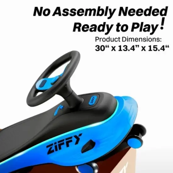 45W 2-in-1 Electric Wiggle & Swing Car for Kids &ndash; 2 Speeds, LED Flashing Wheels, Anti-Rollover, Pedal & Rechargeable Battery, Ages 3+ (170 lbs Max) image {7}