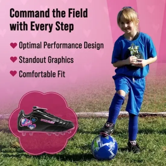 Vizari Shiny Retro Hearts Firm Ground Soccer Shoe (Toddler/Little Kid/Big Kid): Stylish and Supportive Footwear for Young Football Enthusiasts image {4}