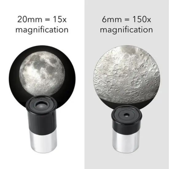 Dartwood Astronomical Telescope - 360&deg; Rotational Telescope - Multiple Eyepieces Included for Different Zoom (Black/White, 2 Pack) image {7}