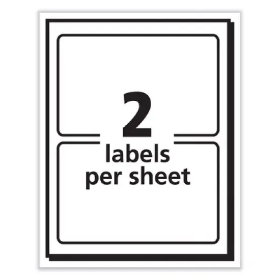 Avery Printable Adhesive Name Badges, 3.38 x 2.33, White, 100/Pack image {2}