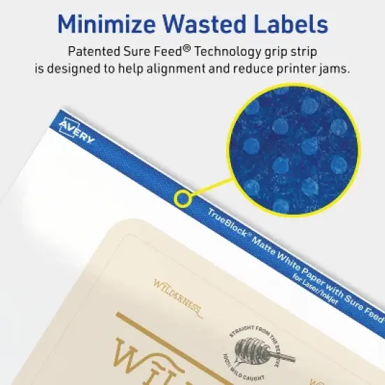 Avery TrueBlock Matte White Paper Labels,  4" x 5" Rectangle image {3}