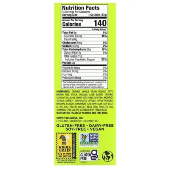 Bobo's Oat Bars, Stuff'd Oat Bites, Apple Pie, 5 Bites, 1.3 oz image {3}