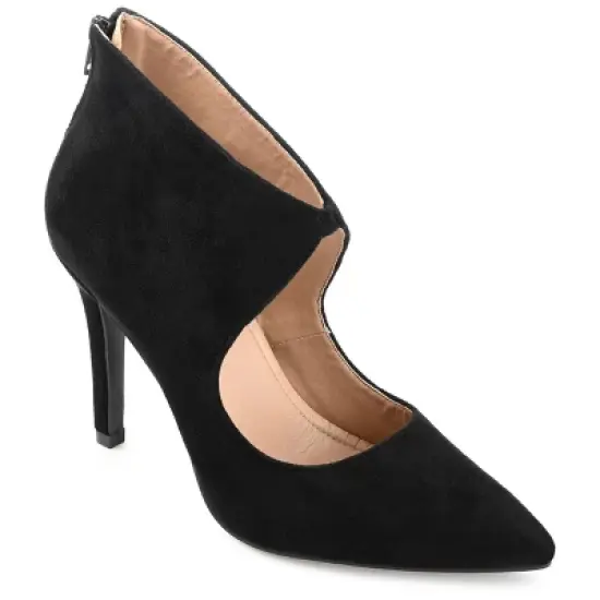 Journee Collection Womens Junniper Back Heel Zip High Stiletto Pointed Toe Pumps image {9}
