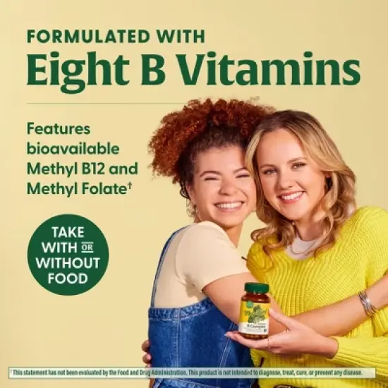 MegaFood Balanced B Complex Vitamins, Vitamin B6, Vitamin B12 & Biotin, Vegan - 90 Tablets image {2}